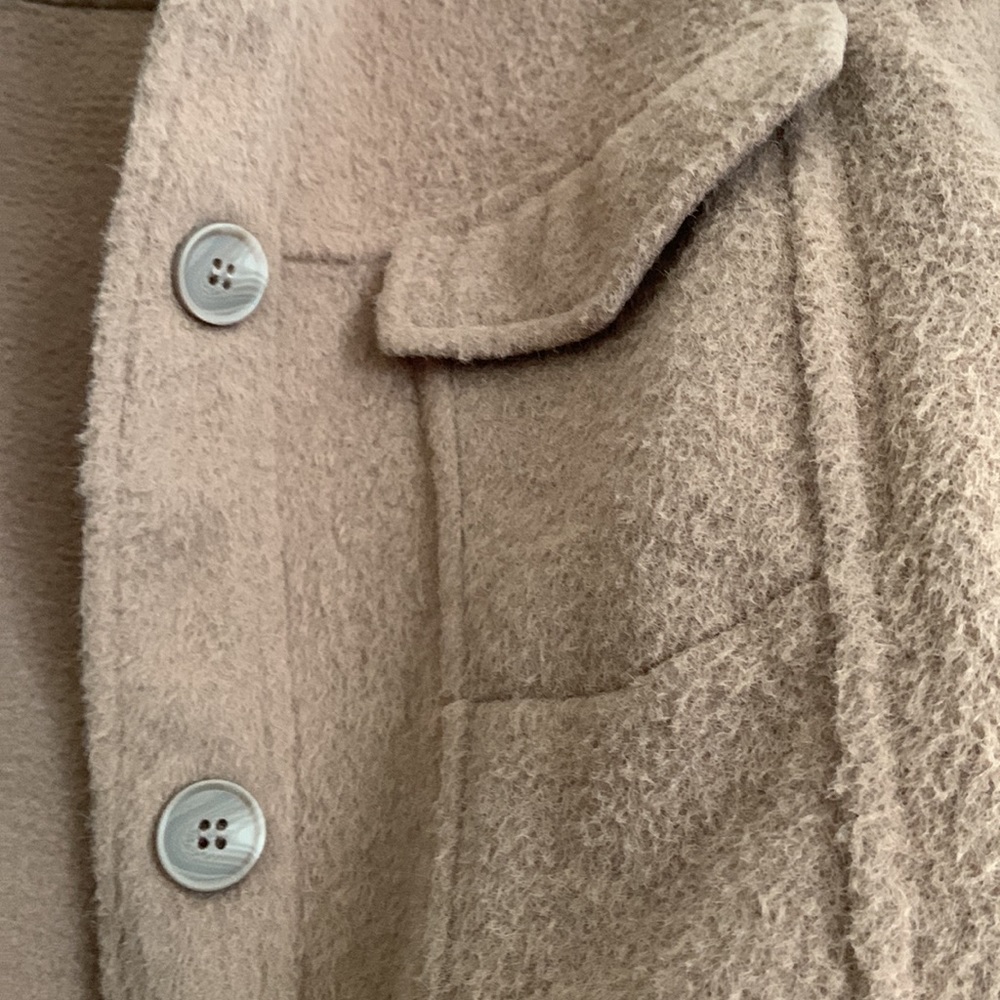 Joie cute fall shacket light brown soft button up cozy designer jacket - Picture 3 of 7